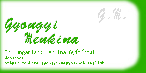 gyongyi menkina business card